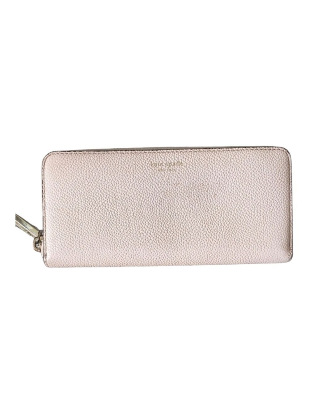 KATE SPADE Baby Pink Pebbled Leather Zippered Wallet - Picture 1 of 12